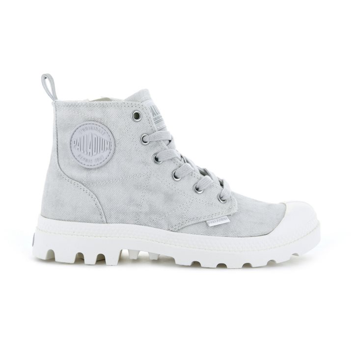 Bottes Palladium Pampa Zip Desertwash Femme Grise Clair | FR DSP851W